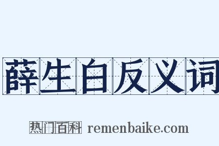 薛生白反义词是什么意思的图片